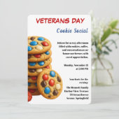 Veteranen-Tag | Cookie-Sozialfeier Einladung (Stehend Vorderseite)