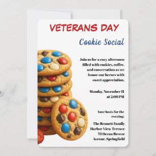 Veteranen-Tag Cookie-Sozialfeier Einladung