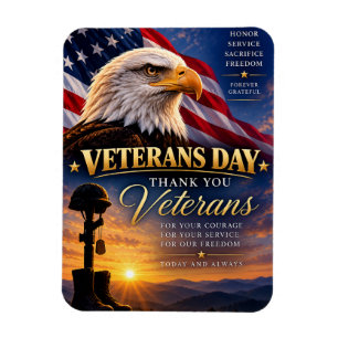 Veteranen-Tag Danke für Ihren Dienst Patriotisch Magnet