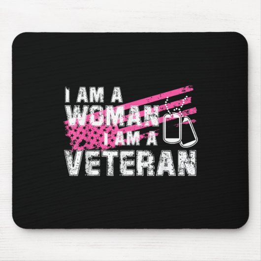 Veteranen-Tag der rosa Flagge der USA Mousepad (Vorne)