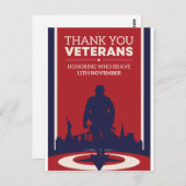Veteranen Tag Ehre, die tapfer sind Postkarte (Vorne/Hinten)