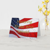 Veteranen-Tag Ehre für die Diener Karte (Gelbe Blume)