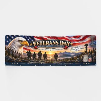 Veteranen-Tag Ehre Respekt Erinnerung Patriotisch Banner