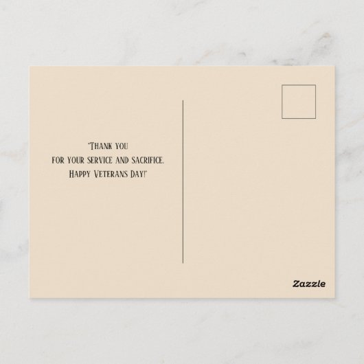 Veteranen-Tag - Ehren und Erinnern Postkarte (Rückseite)