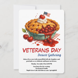 Veteranen-Tag-Einladung   Kirschkuchen-Feier Einladung
