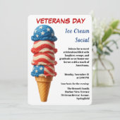 Veteranen-Tag | Eiscreme-Party Einladung (Stehend Vorderseite)