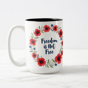 Veteranen-Tag-Freiheit ist nicht umsonst-Kranz aus Zweifarbige Tasse