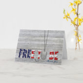 Veteranen-Tag-Hundemarken Karte (Gelbe Blume)