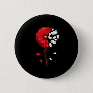 Veteranen-Tag Lest We Forget Rote Mohnblume USA M Button