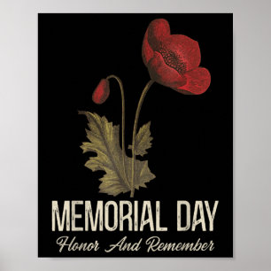 Veteranen-Tag Lest We Forget Rote Mohnblume USA Poster