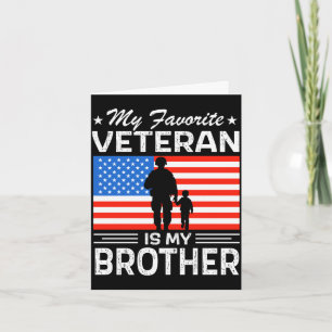 Veteranen-Tag Militär Lieblingsveteran ist Bruder Karte