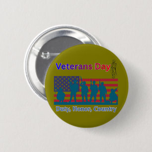 Veteranen-Tag Olive Button