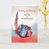 Veteranen-Tag Patriotische Hundetags Karte (Gelbe Blume)