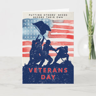 Veteranen-Tag Patriotisches Thema Iwo Jima Karte