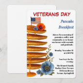 Veteranen-Tag | Pfannkuchen-Frühstücksfeier Einladung (Vorne/Hinten)