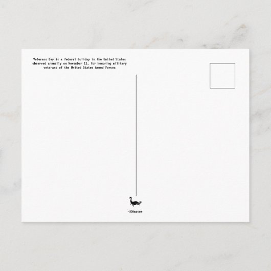 Veteranen-Tag-Postkarte Postkarte (Rückseite)