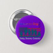 Veteranen-Tag Purpur Button (Vorne & Hinten)
