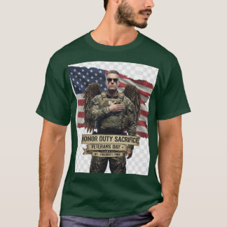 „Veteranen-Tag-Tribut – Ehre Pflicht Opfer” T-Shirt