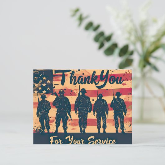 Veteranen Tag Urlaub Postkarte (Stehend Vorderseite)