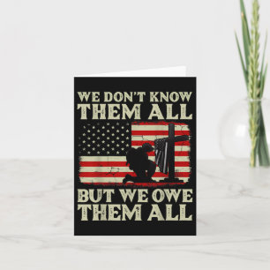 Veteranen Tag wir schulden ihnen Patriotic Veteran Karte