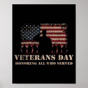 Veteranen-Tag zu Ehren aller, die patriotische Fla Poster