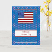 Veteranen-Tageskarte mit Flag & Stars Karte (Gelbe Blume)