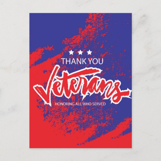 Veteranen-Tagespostkarte Postkarte (Vorderseite)