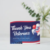 Veteranen-Tagespostkarte Postkarte (Stehend Vorderseite)