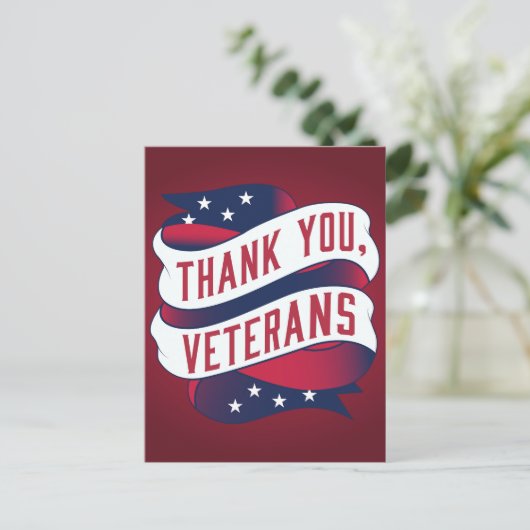 Veteranen-Tagespostkarte Postkarte (Stehend Vorderseite)