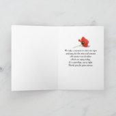 Veteranen-Tagessoldat auf einem Mohnfeld Karte (Innenseite)