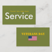Veteranen-TagesVisitenkarten Visitenkarte (Vorne/Hinten)