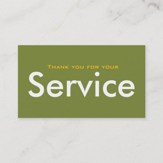 Veteranen-TagesVisitenkarten Visitenkarte (Vorderseite)