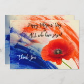 Veteranen-Tageswohnung Danke Karte (Vorne/Hinten)