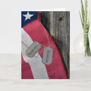 Veteranen-Taghundemarken auf der Flagge Karte