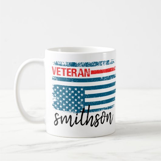 Veteranen-Tasse | Patriotischer Kaffee-Cup für das Kaffeetasse (Links)