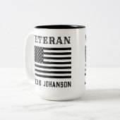 Veteranen-Tasse | Patriotischer Kaffee-Cup für das Zweifarbige Tasse (Vorderseite Links)