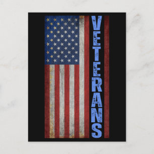 VETERANEN USA-FLAGGE 4. JULI POSTKARTE