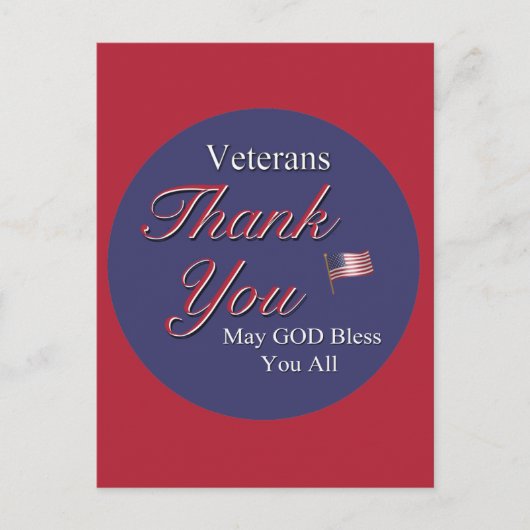 Veteranen, vielen Dank. Postkarte (Vorderseite)