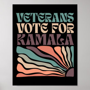 Veteranen wählen Harris 2024 Wahl Kamala Harris T Poster