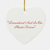 Veteranen Weihnachtsbaum-Ornament-Erinnerung Keramikornament (Hinten)