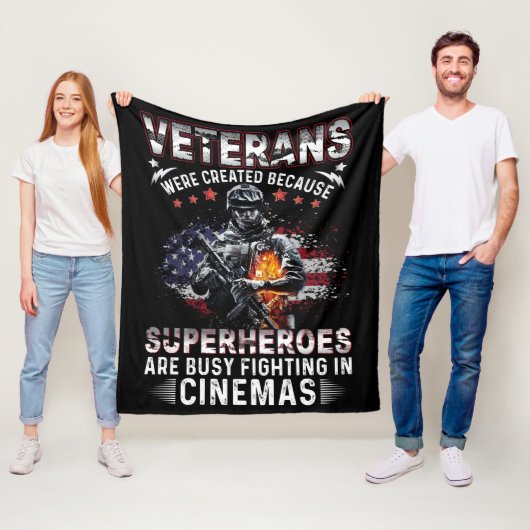 Veteranen, weil Superhelden in Cinemas beschäftigt Fleecedecke (Beispiel)
