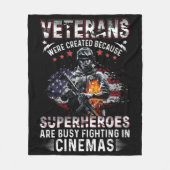 Veteranen, weil Superhelden in Cinemas beschäftigt Fleecedecke (Vorderseite)