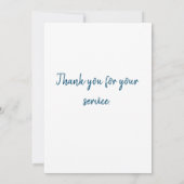 Veteranendienst Dankeskarte (Rückseite)