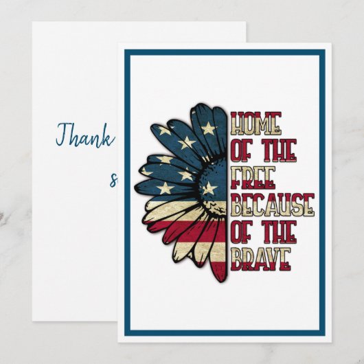 Veteranendienst Dankeskarte (Vorne/Hinten)