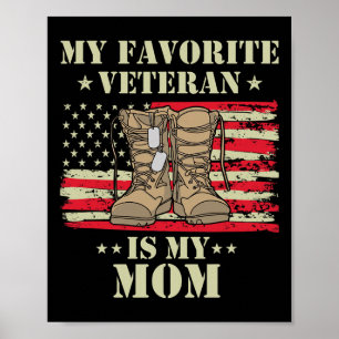 Veteranenmütter tagsüber ist meine Mama Lieblingsv Poster