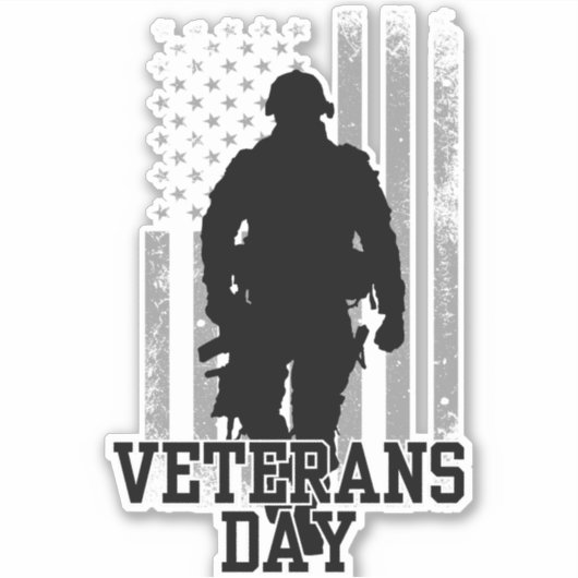 Veteranentag Aufkleber (Vorderseite)