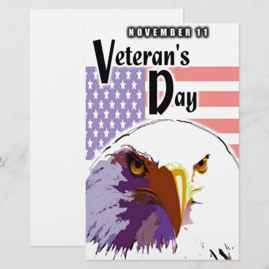 Veteranentag Briefpapier (Vorne/Hinten)