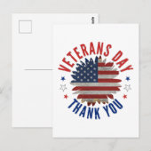 VETERANENTAG DANKE POSTKARTE (Vorne/Hinten)