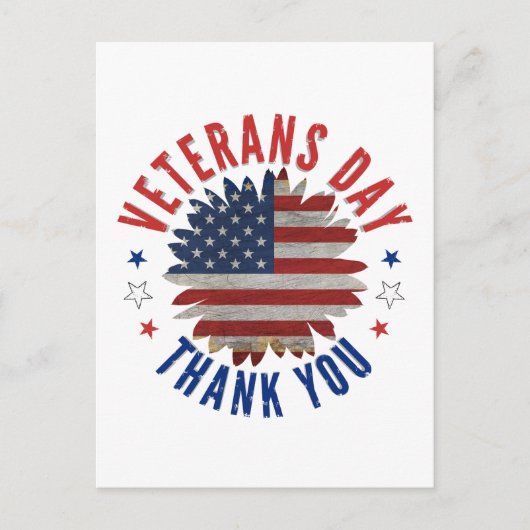 VETERANENTAG DANKE POSTKARTE (Vorderseite)