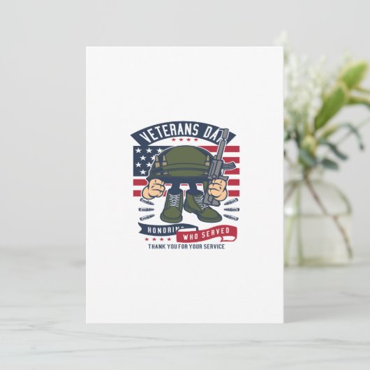 Veteranentag Einladung (Stehend Vorderseite)